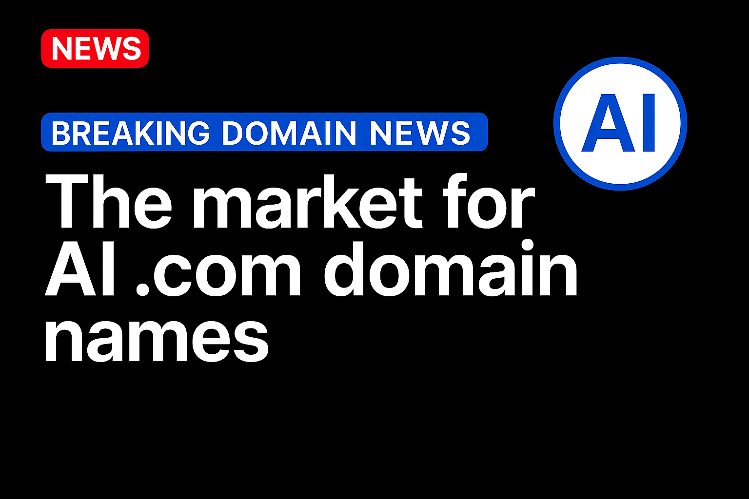 The market for AI .com domain names