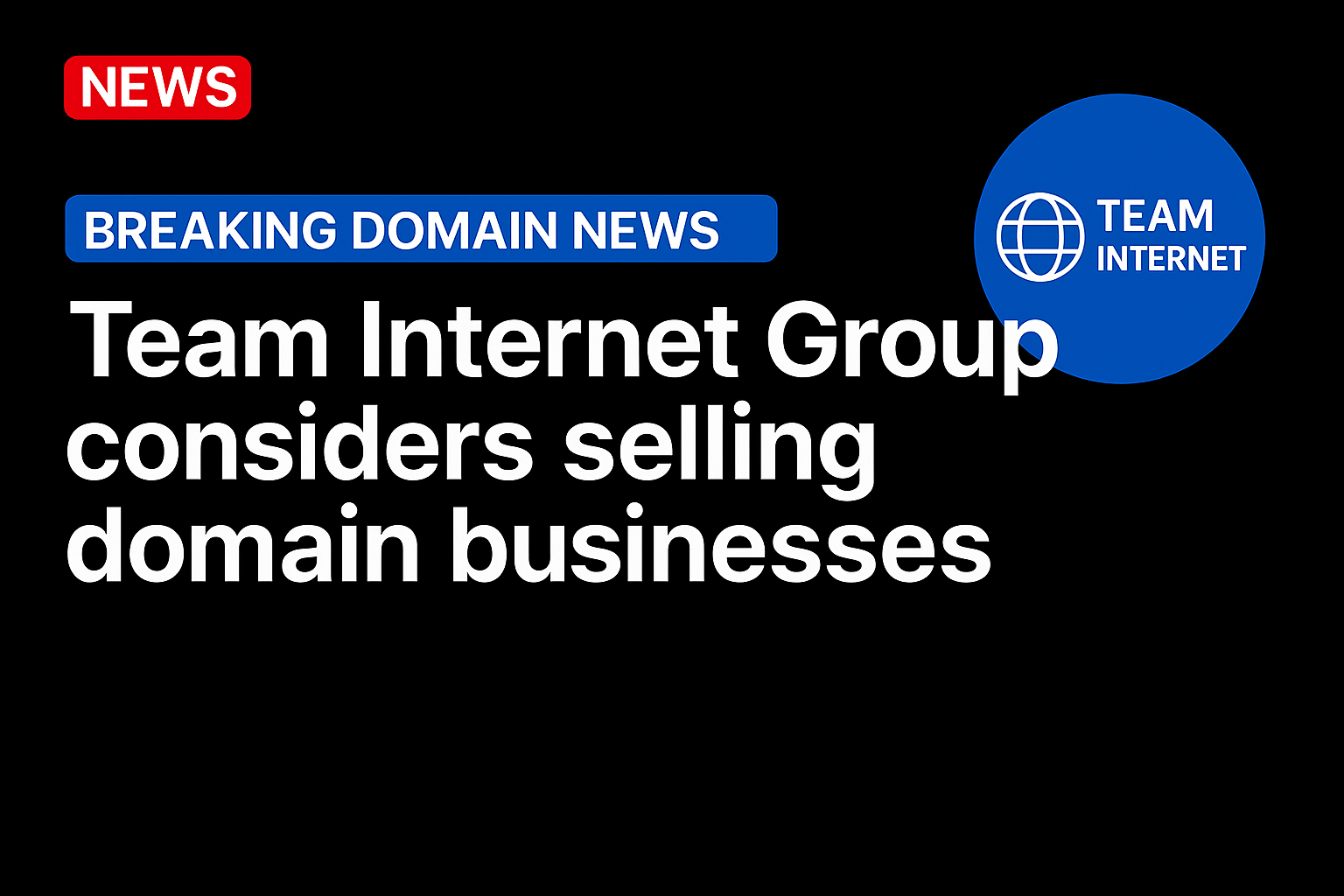 Team Internet Group considers selling domain businesses