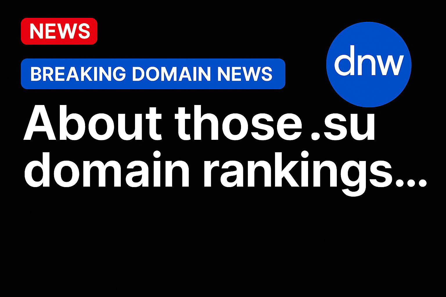 About those .su domain rankings…