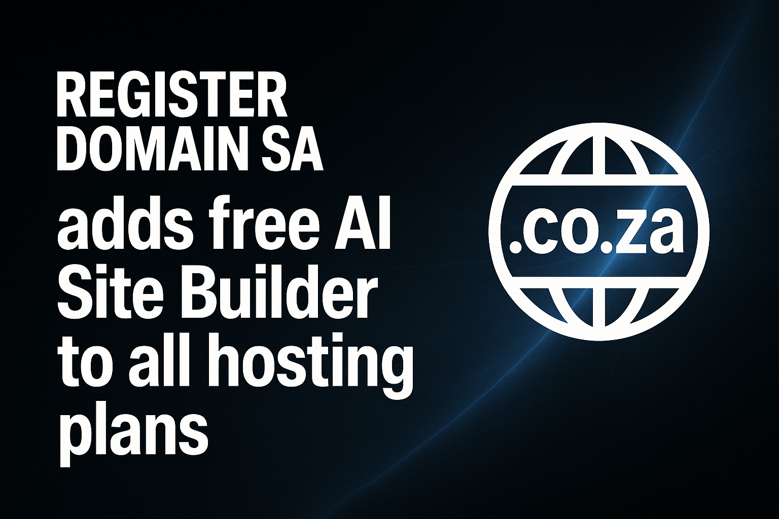 Register Domain SA adds free AI Site Builder to all hosting plans
