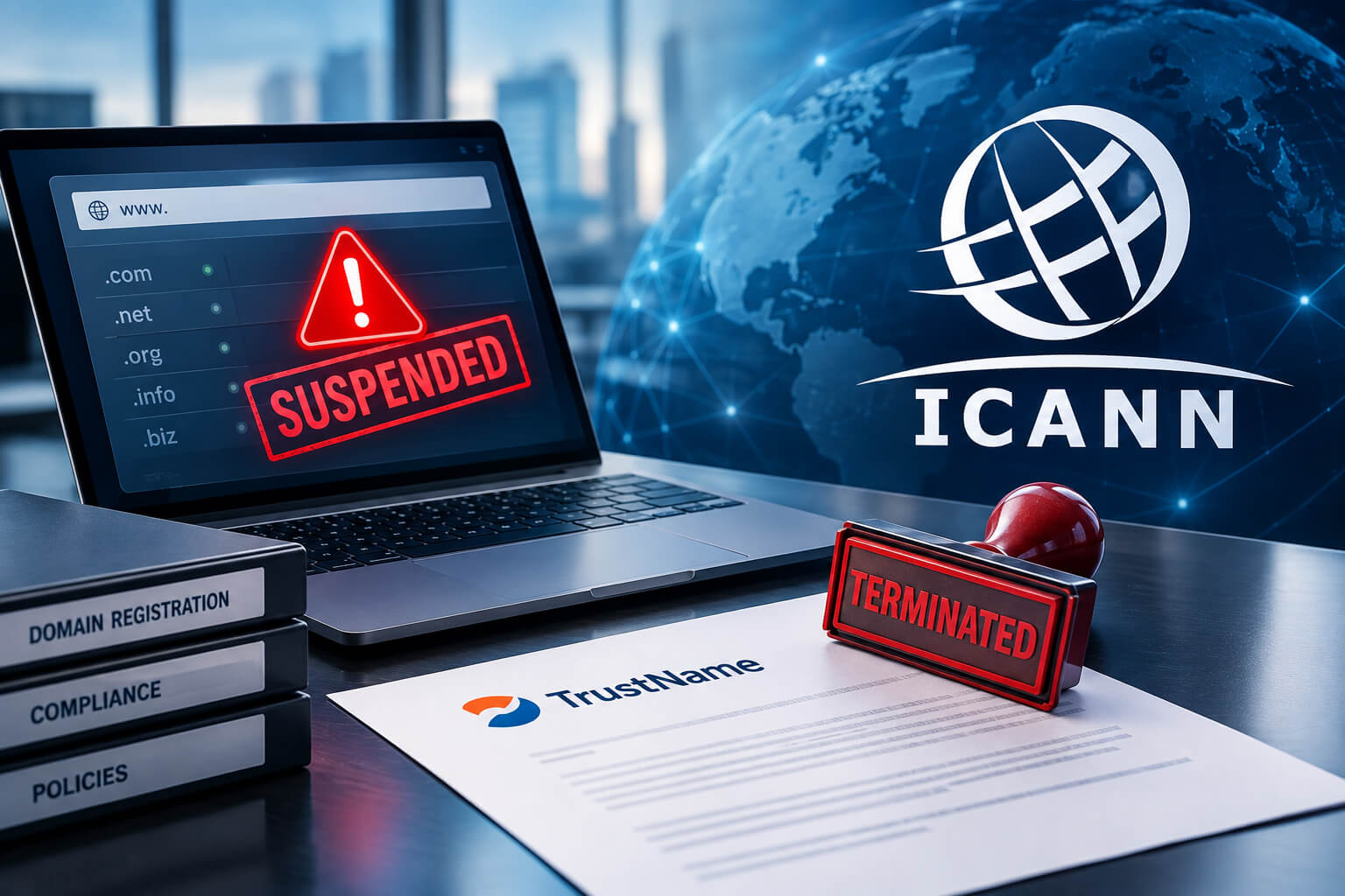 ICANN Terminates TrustName Accreditation After Repeated Domain Abuse Compliance Breaches